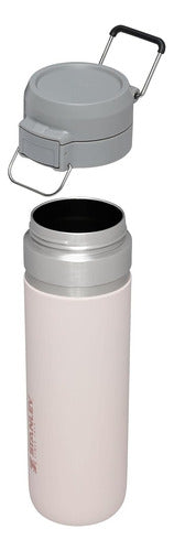 Stanley Quick Flip GO 710ml Water Bottle with Push Button Lid - Rose Quartz 2