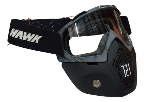 Hawk Open Face Helmet Visor Mask 721 - Motorcycle RAM 4