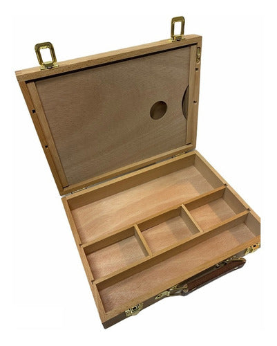 Professional Wooden Paint Box 32cm X 24cm X 7.1cm 2