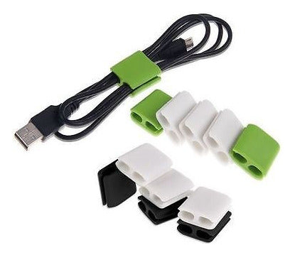 Frecuente De Silicona Atadura Cable Clips Organizar Para Usb 1