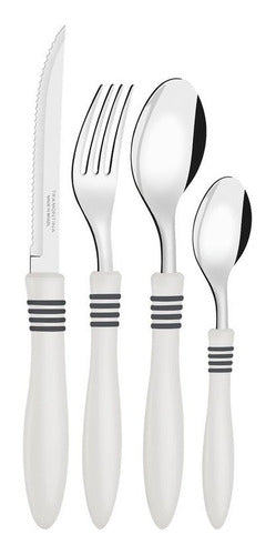 24-Piece Cor & Cor Tramontina Stainless Steel Cutlery Set Various Colors 6