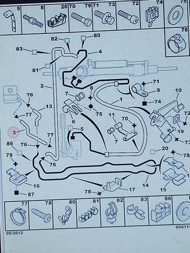 Manguera Baja Presión Dirección Peugeot 306 Original 6