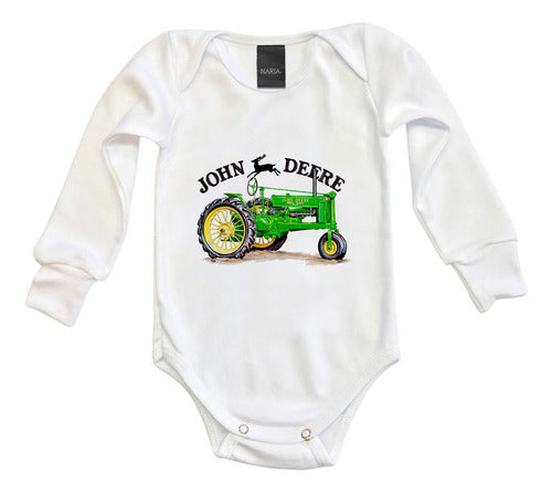 Naria Store Body Bebe Manga Larga John Deere Dibujo Art Logo - Majd2 0