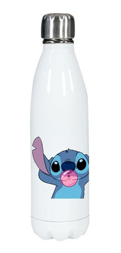 Maldives Design - White Stainless Steel Bottle - Stich (Bubblegum) 0