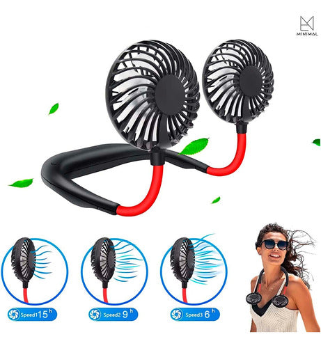 Mnl Portable Rechargeable Neck Fan USB Summer 3