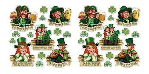 Beistle St Patrick's Day Cutouts, 28 Piece, 3.25 -14.75 , Mu 0