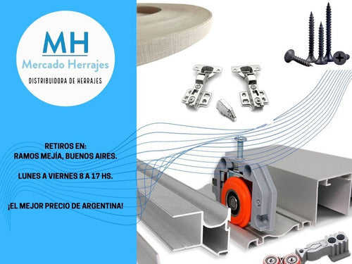 Mercado Herrajes Filo Tapa Canto 22mm Blanco Melaminico Preencolado 50 Mts 1