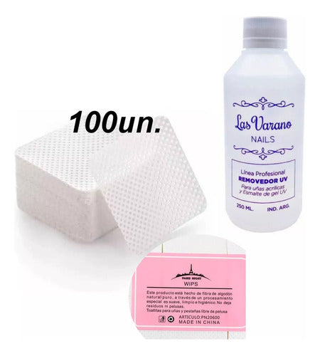 Paris Night Wipes Magico Sin Pelusa X100 + Removedor UV 250ml 1