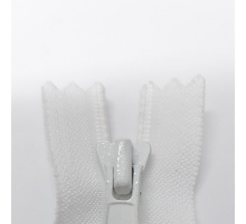 50 White YKK 12cm Fixed Zipper Pulls 1