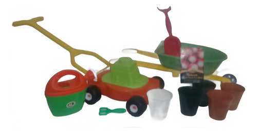 Mozart Toy Wheelbarrow + Lawn Mower + Seed Kit Devoto Toys 2