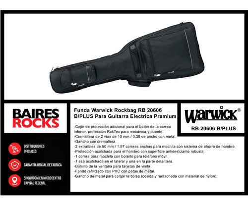 Warwick Rockbag RB 20606 B/PLUS Electric Guitar Premium Case 1