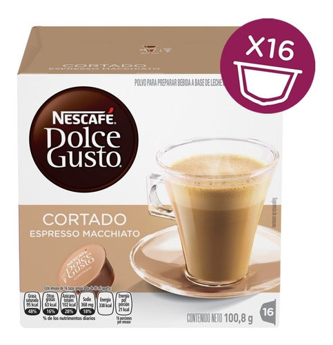 Capsulas Dolce Gusto Cortado. Precio Por Caja 0