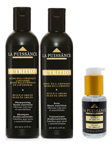 La Puissance Nutrition Argán Shampoo Acondicionador Y Aceite 0