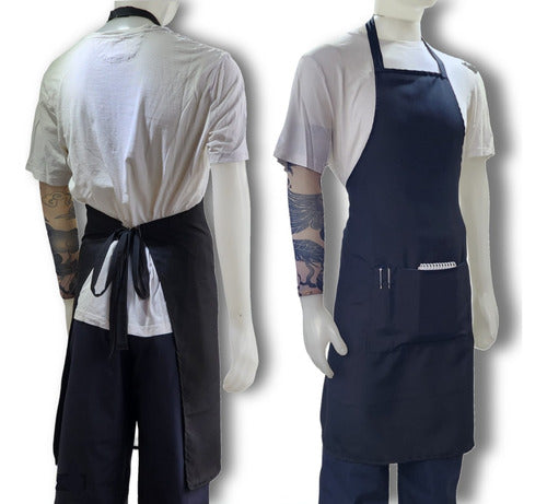 Linco Pack 5 Antistain Aprons with Pocket - Black Kitchen Gastro 0