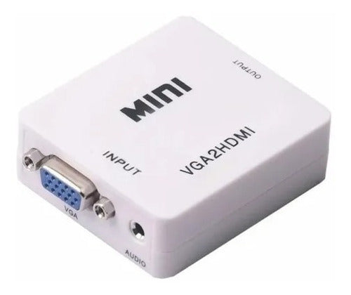 Adaptador Conversor Vga A Hdmi Con Audio Activo 0