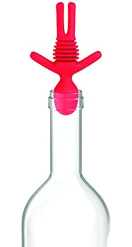 True Bruce Wine Stopper, 5", Red 1