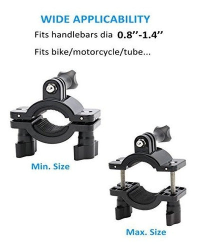 Kolasels Motorcycle Handlebar Mount For Gopro Hero 9/8/7/6/5 2