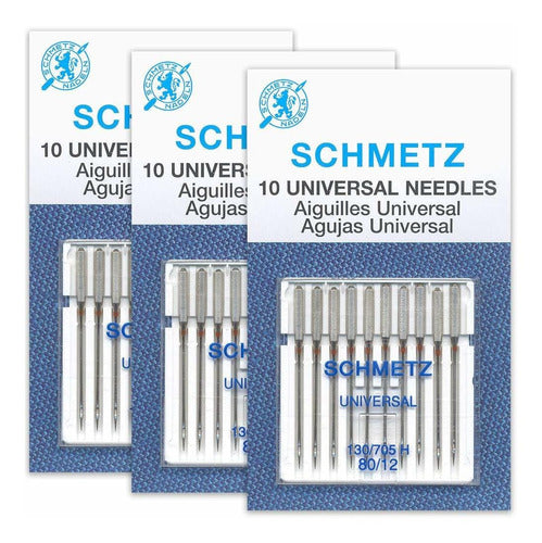 3 X 10 Agujas Schmetz Universal Size 80/12 0