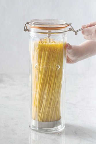 Kilner Clip Top Faceted Spaghetti Jar 2.2L 2