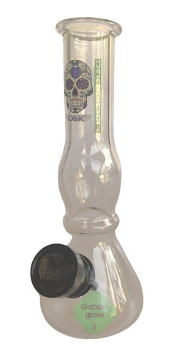 DK Glass Water Pipe 12cm + 5 Metal Screens by Gabba Grow 3