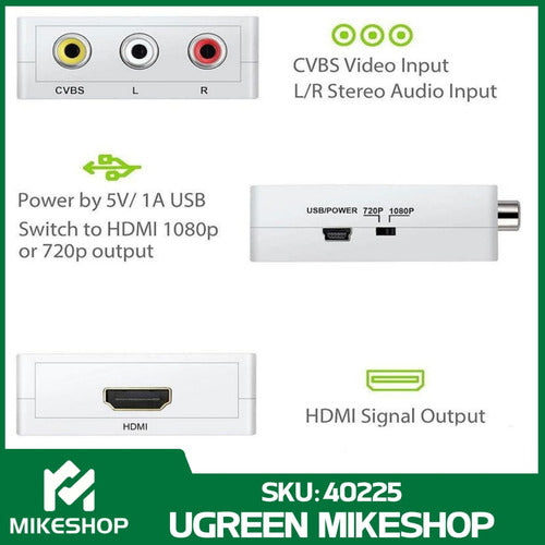 Ugreen Av Cvbs To Hdmi 1080p Converter Adapter 4