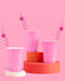 Xo, Fetti Reusable Pink Disco Ball Straws for Themed Parties 2