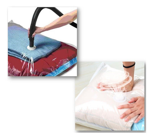 Provetec Set X 8 Vacuum Bags for Clothing, Travel, and Bedding 100x80cm 1