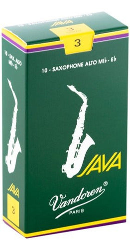 Vandoren Sr263 Alto Sax Java Reeds Strength 3 Box Of 10mus 0