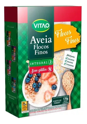 Aveia Em Flocos Finos Integral Sem Glúten 170g 0