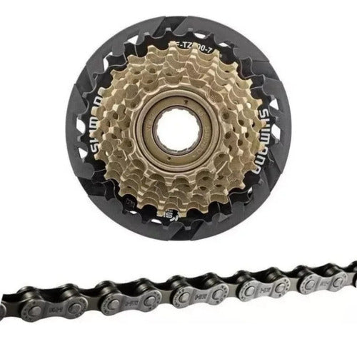 Shimano 7-Speed Transmission Kit TZ500 + Chain HG40 0