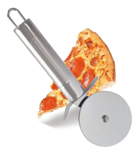 Stainless Steel Pizza Cutter Wheel with Handle - Silcook Brand 0