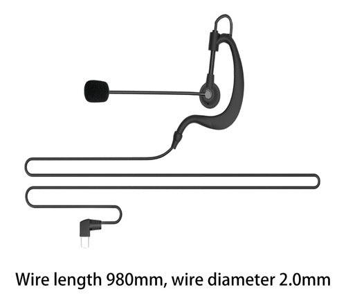 Cabo De Fone De Ouvido De Árbitro Tipo C Cabo Para V4plus 1