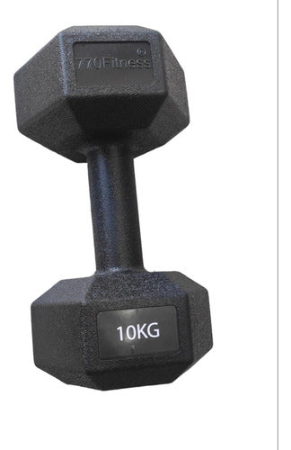 Tourmalhyn Hexagonal PVC Plastic Dumbbell 10 Kgs Fitness Gym 1