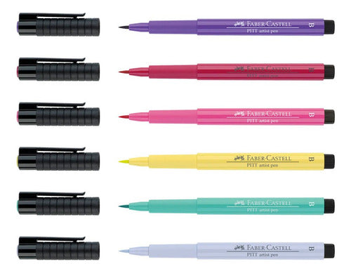 Faber-Castell Pitt Manga Shojo Brush Markers Set of 6 1