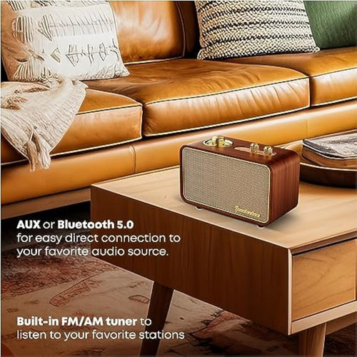 Trenbader Artlink - Altavoz Bluetooth Retro, 1