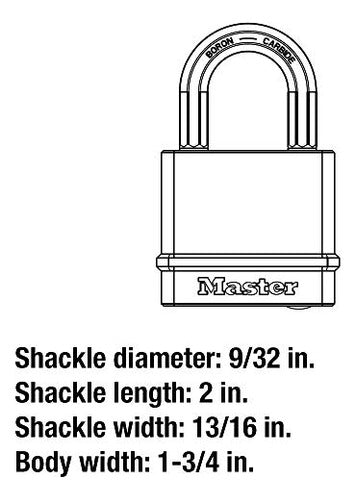 Master Lock Magnum Solid Steel Padlock 134 in Width M530XQLH Pack of 4 4