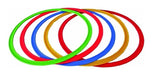 Set of 10 Solid 60cm Diameter Flat Hula Hoops for Coordination Training 0