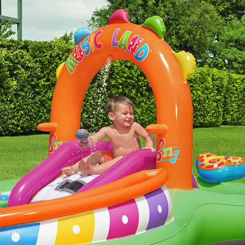 Piscina Inflable Interactiva Infantil Ovalada Música Bestway 6