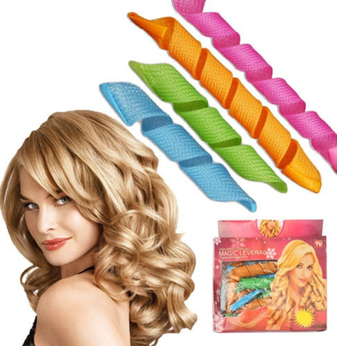 Ruleros Magicos Set 18 Leverag Rulos Peluqueria Pelo Fiesta 0