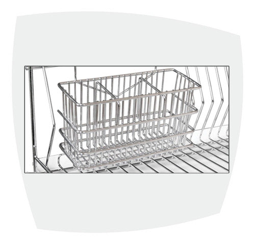 Luperstore Chrome Hanging Silverware Holder for Dish Drainer 0