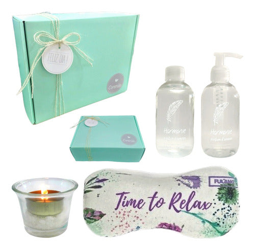Set Aroma Gift Box Zen Jasmine Relaxation Kit Spa N45 Happy Day - Set Aroma Regalo Box Zen Jazmín Kit Relax Spa N45 Feliz Dia