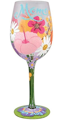 Enesco Designs By Lolita I Love You Mom Flowers Copa De Vino 0