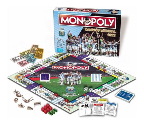 Monopoly Campeón Mundial Argentina Futbol Juego Mesa Hasbro 0