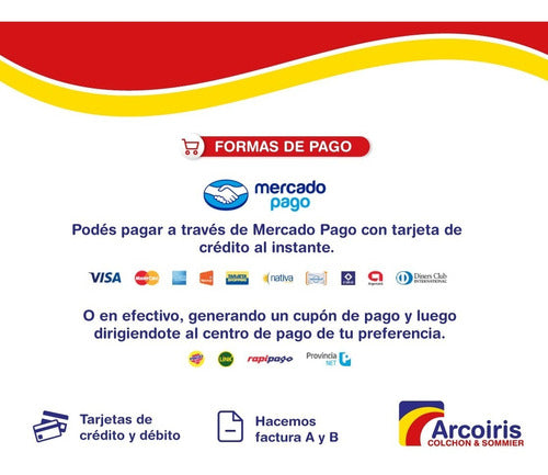 Arco Iris Promo Almohadón Colchón 90x60x12 3