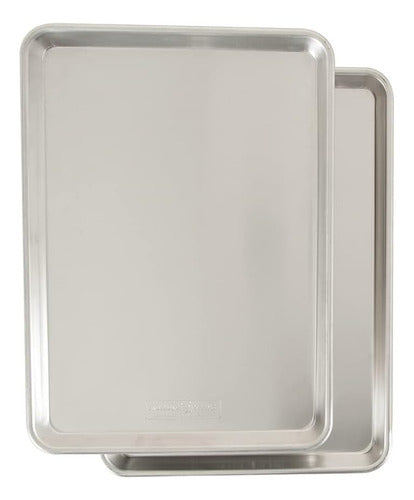 Nordicware Natural Aluminum Commercial Bakeware Sheet Pan (Set of 2) 0