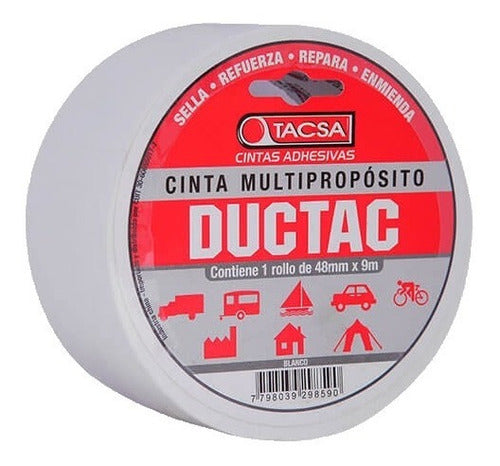 Tacsa Cinta Multipropósito Ductac 9m X 48mm Pack X 48 Unid 2