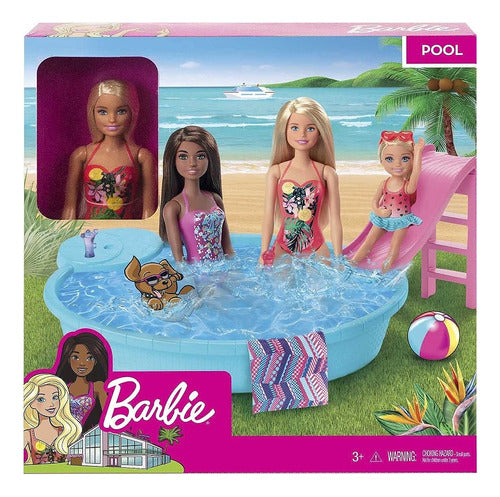 Barbie Set De Baño Kit Pileta, Piscina, Tina Muñeca Barbie Mattel 1