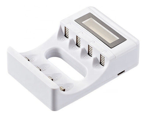 Bmax Cargador De Pilas Aa Aaa Usb 4 Bahias 2amp Pantalla Led 1