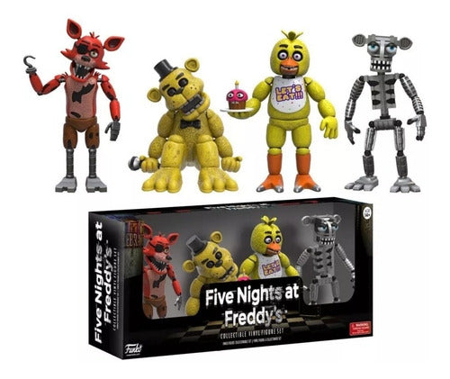 Fnaf Figures Toy x 4 Chica Mr Cupcake Foxy Golden Freddy 0