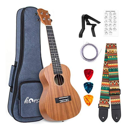 Lotmusic Concert Ukulele 23 Inch Ukulele De Caoba 4